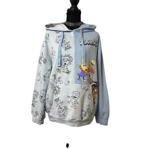 Y2K Rugrats Baby Blue Sweat Set XL Nickelodeon Cartoon Lounge Set